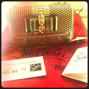 NWT Christian Louboutin Sweet Charity Bag in Gold